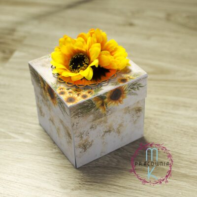 pudełko 3D słoneczniki