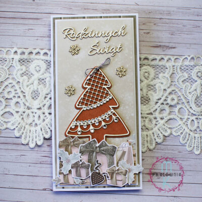 kartka choinka z piernika