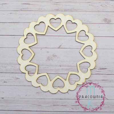 tekturka ramka z sercami