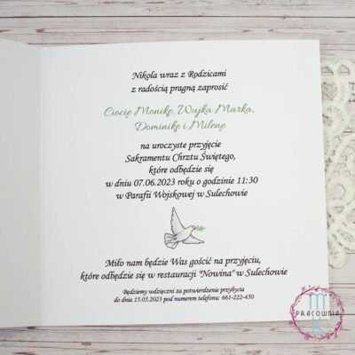 zaproszenie chrzest swiety