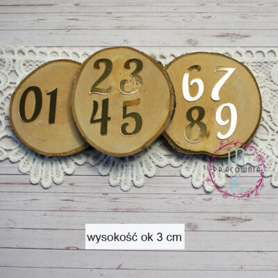 cyfra 3 cm zlota