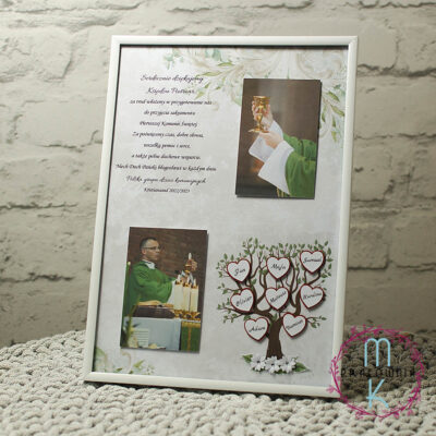 podziekowania dla ksiedza w ramce