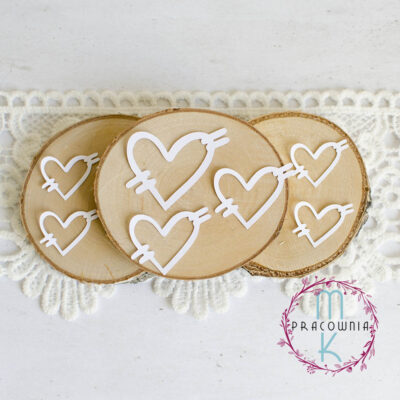 serca scrapki białe