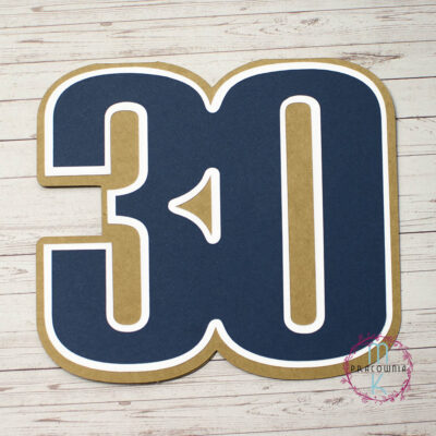 baza cyfra 30 niebieska