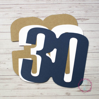 baza cyfra 30 niebieska