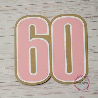 cyfra jasny róż 60