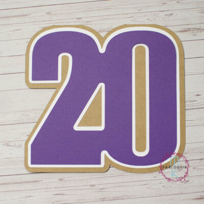 cyfra 20 fiolet