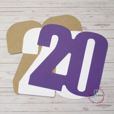 cyfra 20 fioletowa