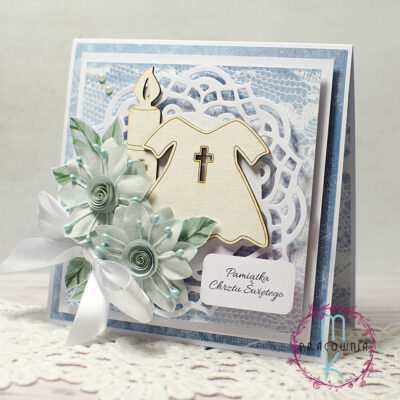 kartka na chrzest dla chlopca