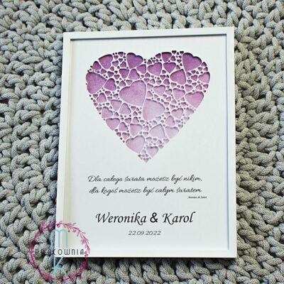 ramka z sercem na pieniądze