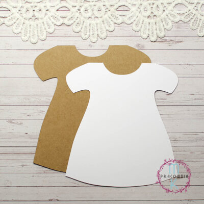 baza sukienki kraft i biała warstwa