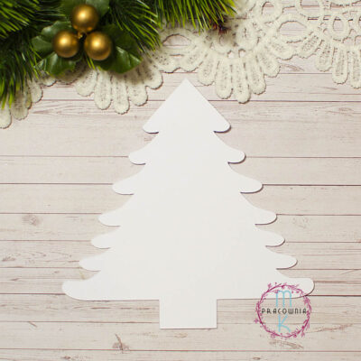 baza kartki choinka biala