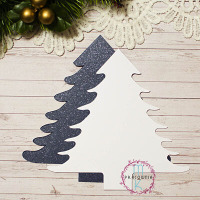 baza kartki choinka granatowa