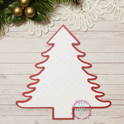 baza choinka czerwona i biała