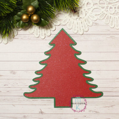 baza kartki choinka zielona