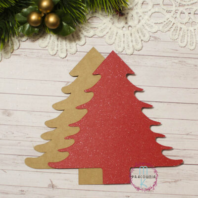 baza kartki choinka kraft