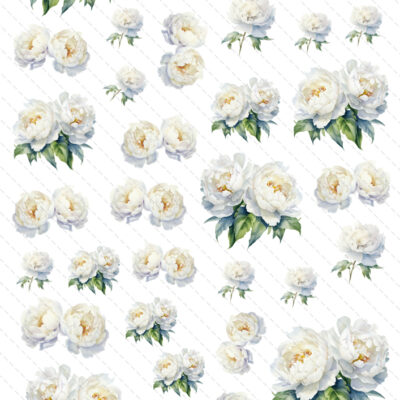 kwiaty białe do wycinania grafiki