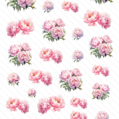 kwiaty grafiki do wycinania różowe