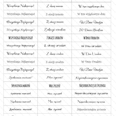 napisy urodziny