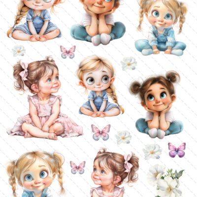 grafiki do wycinania dziewczynki dziecięce