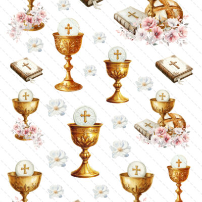 grafiki do wycinania kielich komunia