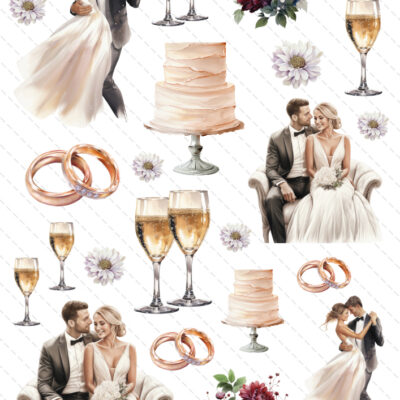ślubne grafiki do wycinania