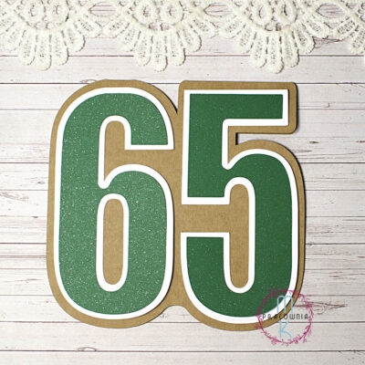 baza kartki cyfra 65 zielona