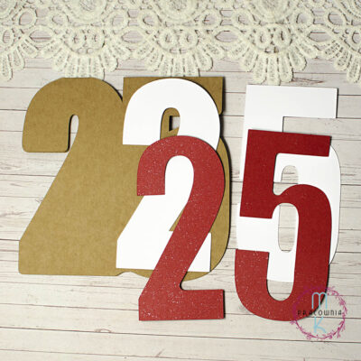 baza kartki cyfra 25 czerwona