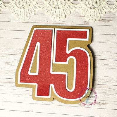 baza kartki cyfra 45 czerwona