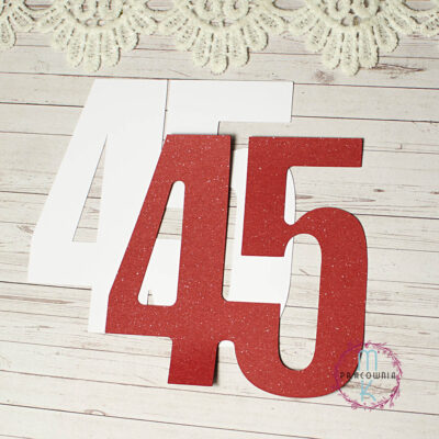 duże cyfry czerwone