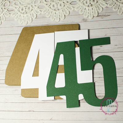 baza kartki cyfra 45 zielona