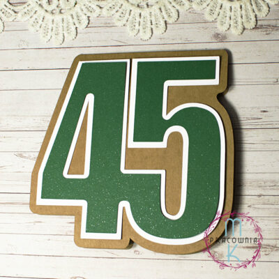 baza kartki cyfra 45 zielona