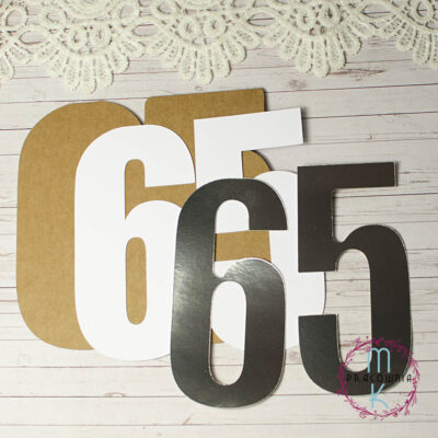 baza kartki lustrzane srebro cyfra 65