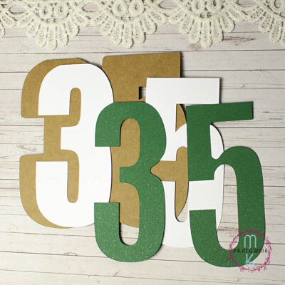 baza kartki cyfra 35 zielona