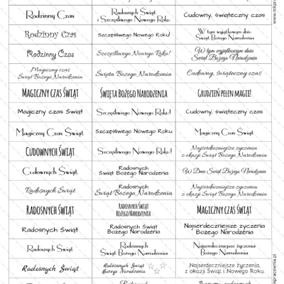 napisy Boże Narodzenie scrapbooking