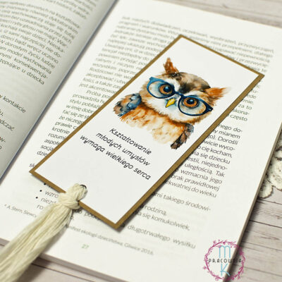 zakładka do książki dla nauczyciela sowa