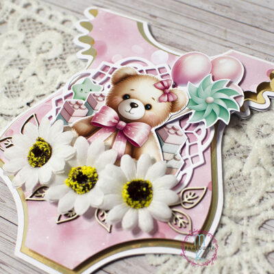 kartka dziecięce body dla dziewczynki