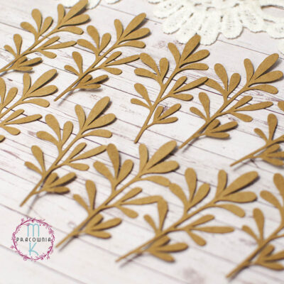 liście z papieru kraft scrapki