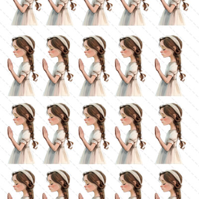 grafiki do wycinania zaproszenia komunia dziewczynka