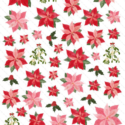 grafiki do wycinania poinsecja Boże narodzenie