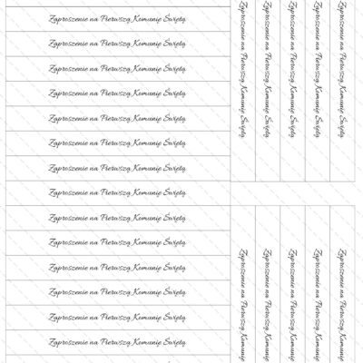 napisy zaproszenie na komunie