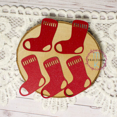 czerwone skarpety świąteczne scrapki