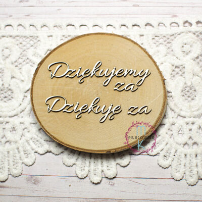 dziękuję za, dziękujemy za