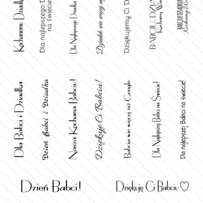 napisy na dzień babci i dziadka np. Dziekujemy Ci dziadku, dziękujemy ci babciu, dla najlepszego dziadka na świecie, dla najlepszej babci na świecie