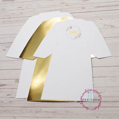 baza kartki z warstwami i różowym wiankiem na środku jako grafiką