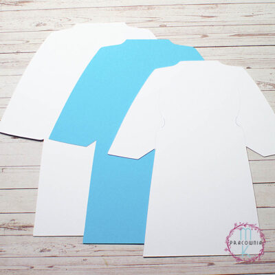 baza kartki z warstwami jasny niebieski i biała alba