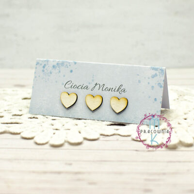 Winietki niebieskie z 3 serduszkami z beermaty